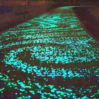 Dark Luminous Garden Pebbles,100PCS