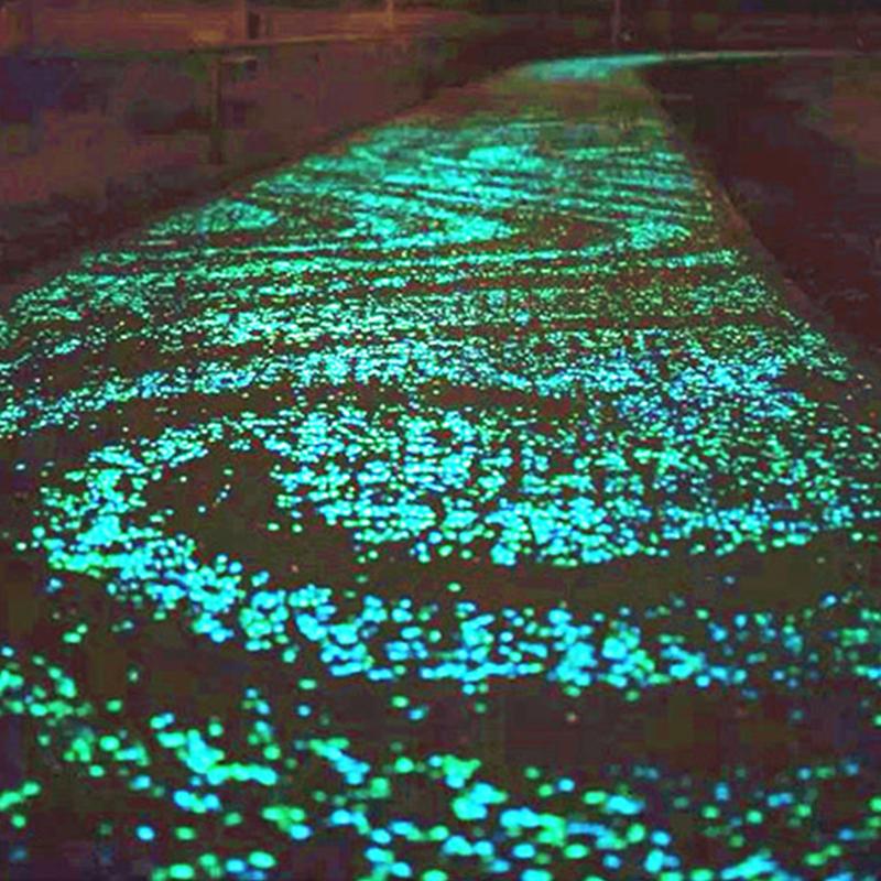 Dark Luminous Garden Pebbles,100PCS