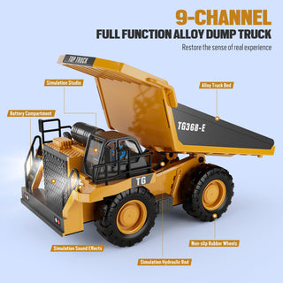 Sakerplus 9-Channel RC Metal Bulldozer