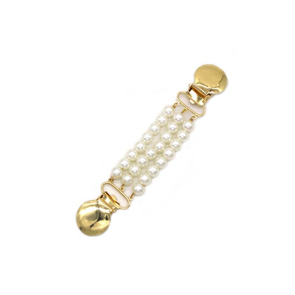 Sakerplus® Vintage Sweater Shawl Clips With Pearl Chain Clasps