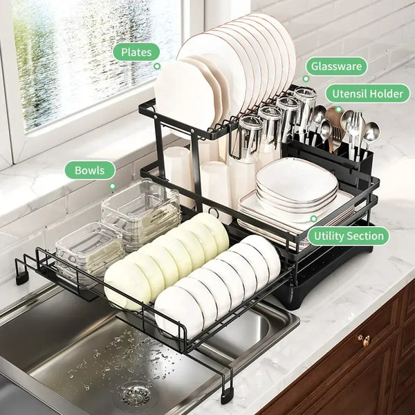Sakerplus® Foldable Over Sink Dish Drying Rack
