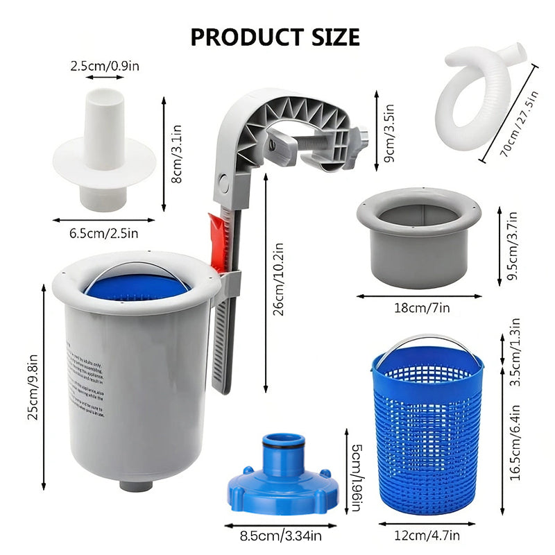 Sakerplus Floating Pool Skimmer with Mount Bracket