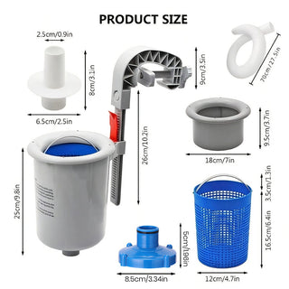 Sakerplus Floating Pool Skimmer with Mount Bracket