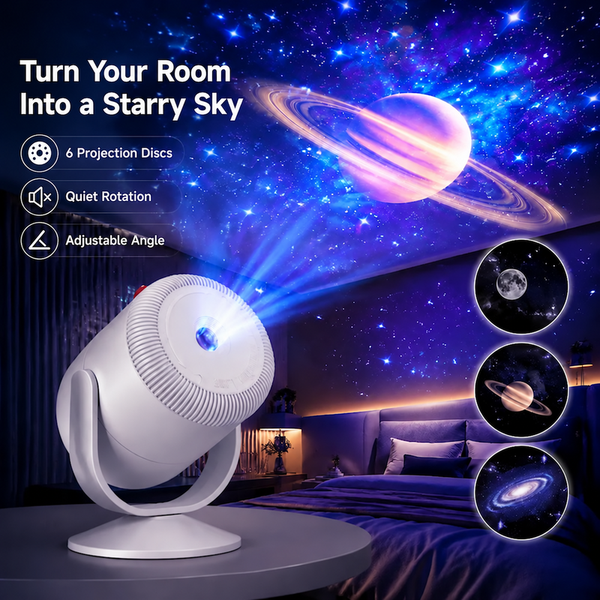 Sakerplus® Rotating Galaxy Projector With Adjustable Focus