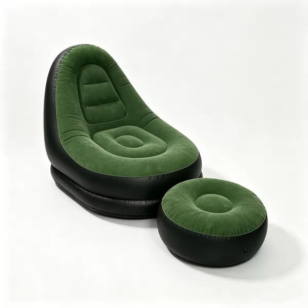 Sakerplus® Portable Inflatable Lazy Chair With Footstool