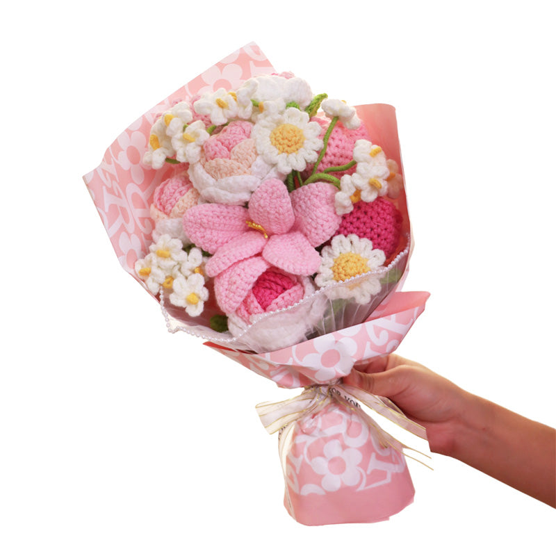 Sakerplus Crochet Flower Gift Bouquet Decoration
