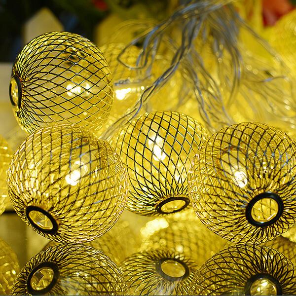 Metal Mesh Ball String Light