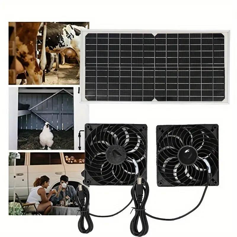 Sakerplus Solar Powered Fan for Chicken Coop