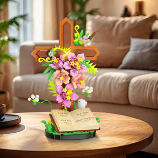 Sakerplus® Christian Cross Flower Construction Toy