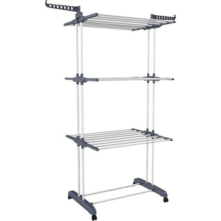 Sakerplus Foldable Stainless Steel Clothes Rack
