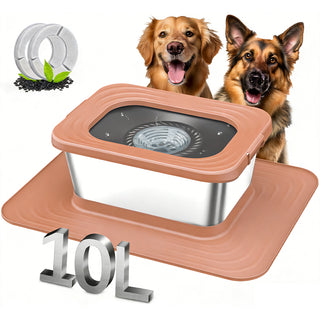 Sakerplus® 10L Stainless Steel No Spill Pet Bowl
