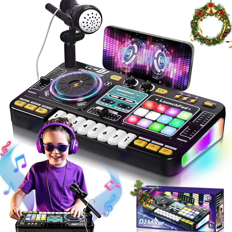 Sakerplus® Kids DJ Mixer Table With Microphone