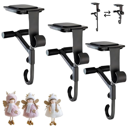 Sakerplus Adjustable Fireplace Garland And Stocking Hanger