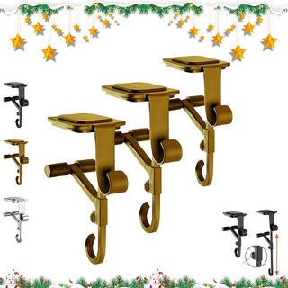 Sakerplus Adjustable Fireplace Garland And Stocking Hanger