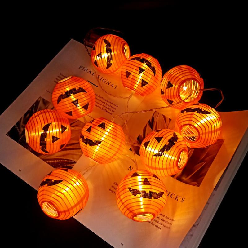 Saker Halloween Foldable Pumpkin String Lights