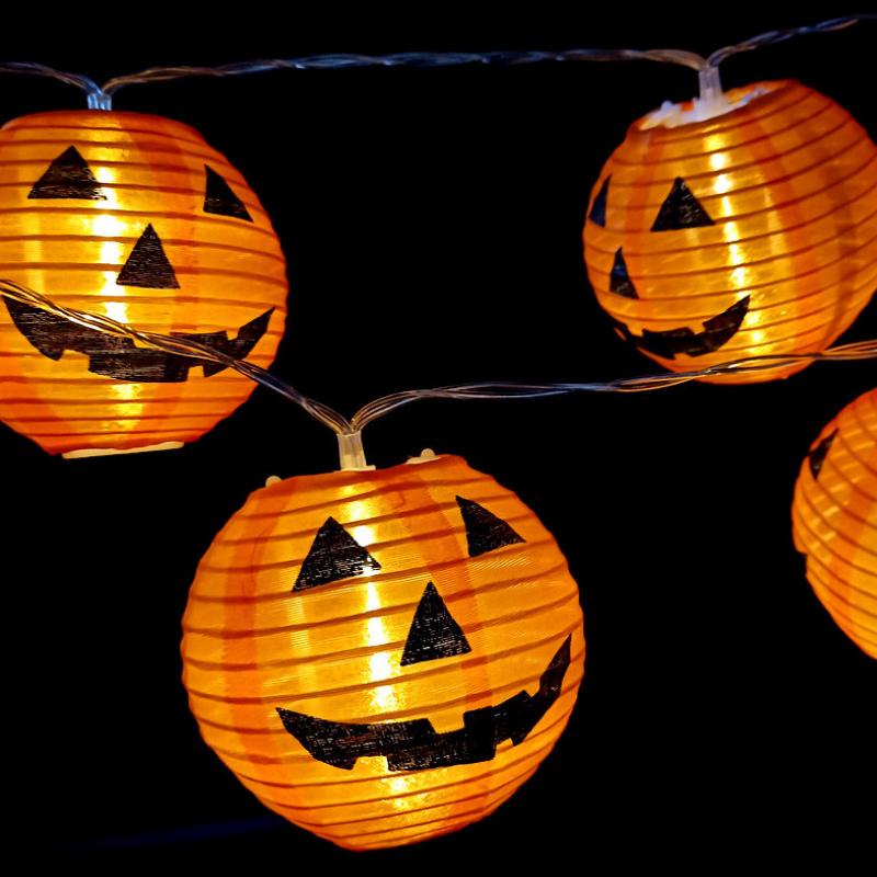 Saker Halloween Foldable Pumpkin String Lights