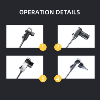 Saker Mini Ratchet Wrench Four Piece Set