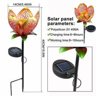 Solar Flower Crackle Garden Light, 2 Pack