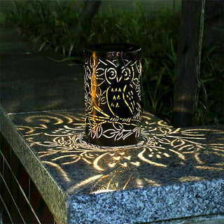 Solar Owl Hollow Garden Light