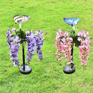 Solar-Powered Butterfly Flower Light