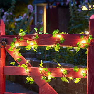 Solar Rattan String Lights