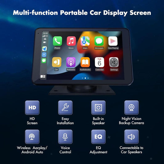 Sakerplus Multi-function Portable Car Display Screen