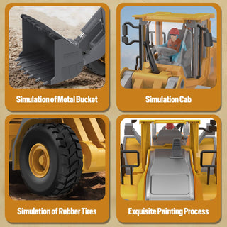 Sakerplus 9-Channel RC Metal Bulldozer