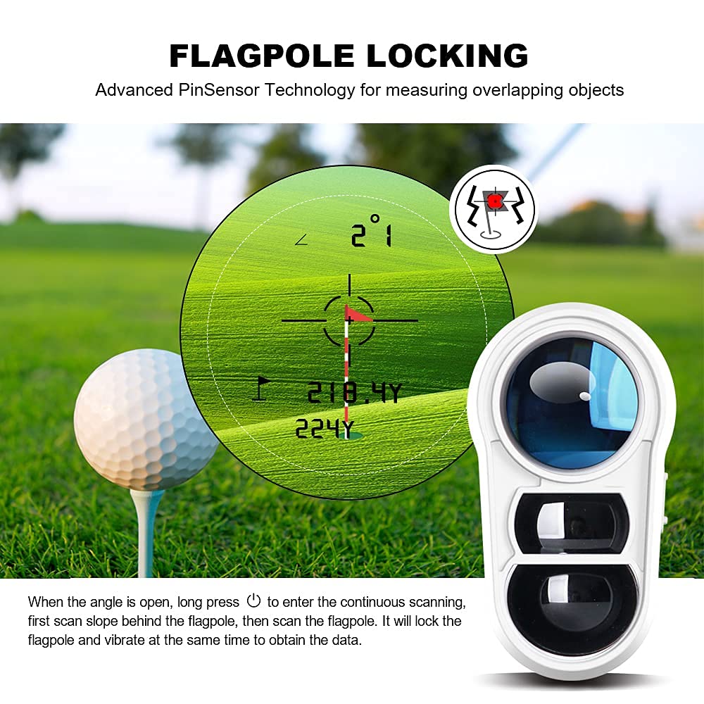Sakerplus Golf Rangefinder with Slope and Pin Lock Vibration