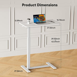 Sakerplus® Hidden Casters Adjustable Bedside Table