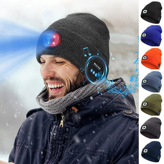 Sakerplus® Bluetooth Beanie with LED Light & Removable Speakers