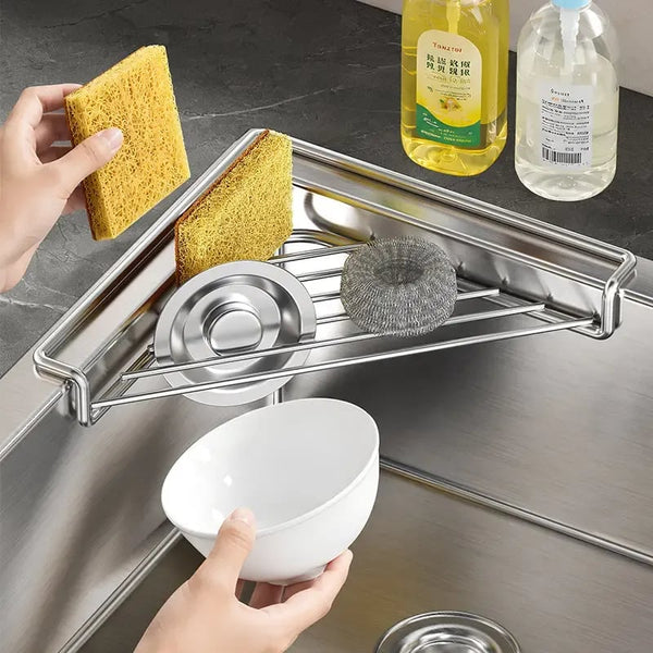 Sakerplus® Stainless Steel Corner Sink Shelf Set 2 Pack