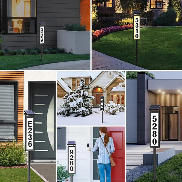 Sakerplus® Solar LED House Address Sign