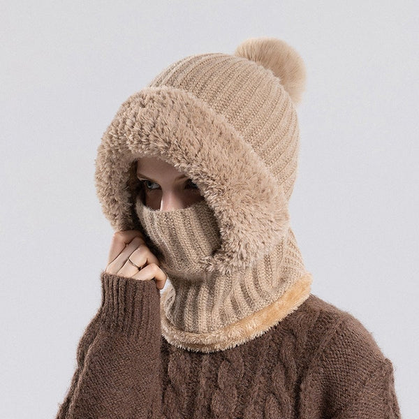 Sakerplus® Full Face Knit Hood Hat