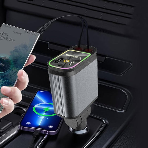 Sakerplus® 4 in 1 Retractable Car Charger