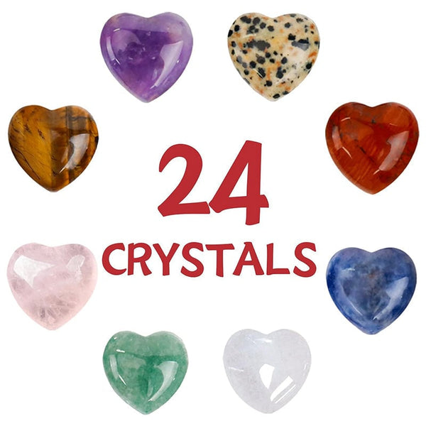 Sakerplus® 24 Pack Valentines Cards with Heart-Shape Crystals