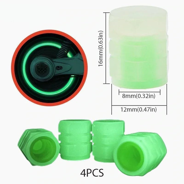 Sakerplus® Universal Fluorescent Tire Valve Caps (4 PCS/Set)