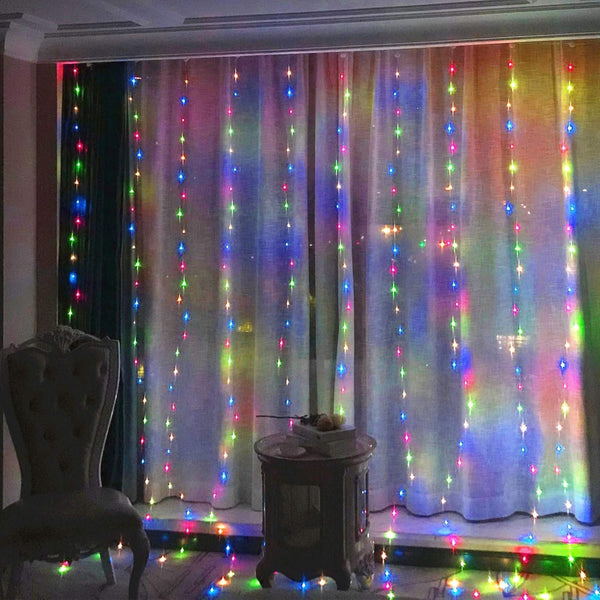 Sakerplus® LED Copper String Curtain Lights with USB Remote
