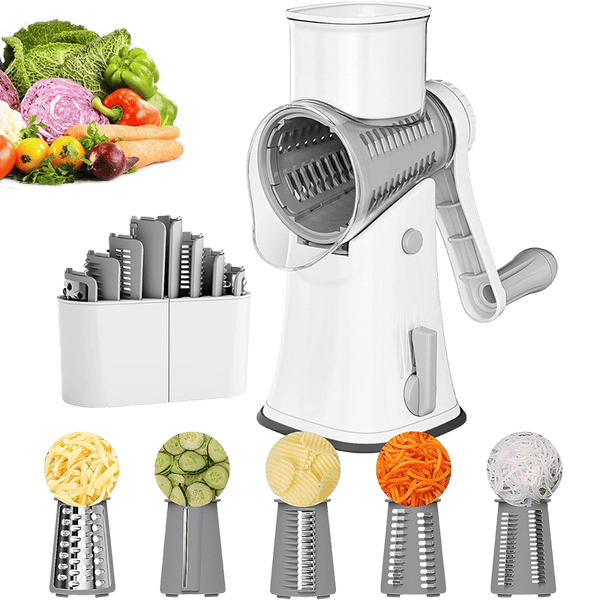 Sakerplus® 5 in 1 Rotary Cheese Grater Shredder