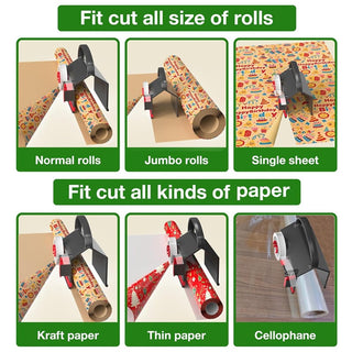 Sakerplus® Wrapping Paper Cutter And Dispenser Set