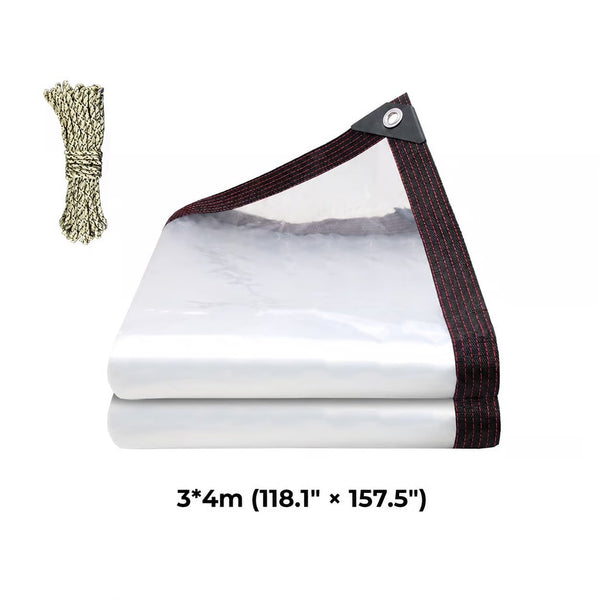 Sakerplus® Heavy-Duty Clear Waterproof PE Tarp