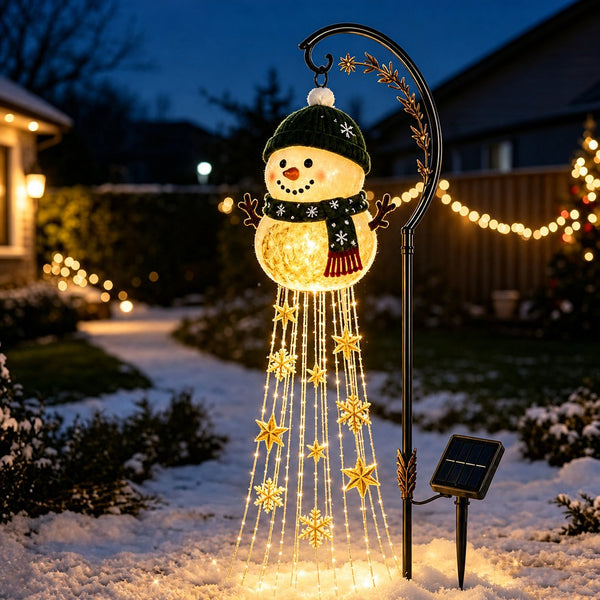 Sakerplus® Snowman Flowing Snowflake LED Light
