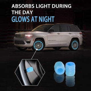Sakerplus® Universal Fluorescent Tire Valve Caps (4 PCS/Set)