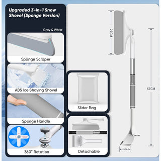 Sakerplus® 2-in-1 Snow Brush and Ice Scraper