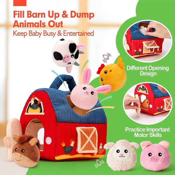 Sakerplus® Surprise Barn with Stuffed Farm Animals