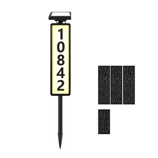 Sakerplus® Solar LED House Address Sign
