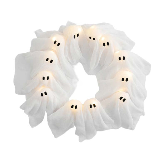 Sakerplus Light-Up Halloween Ghost Wreath