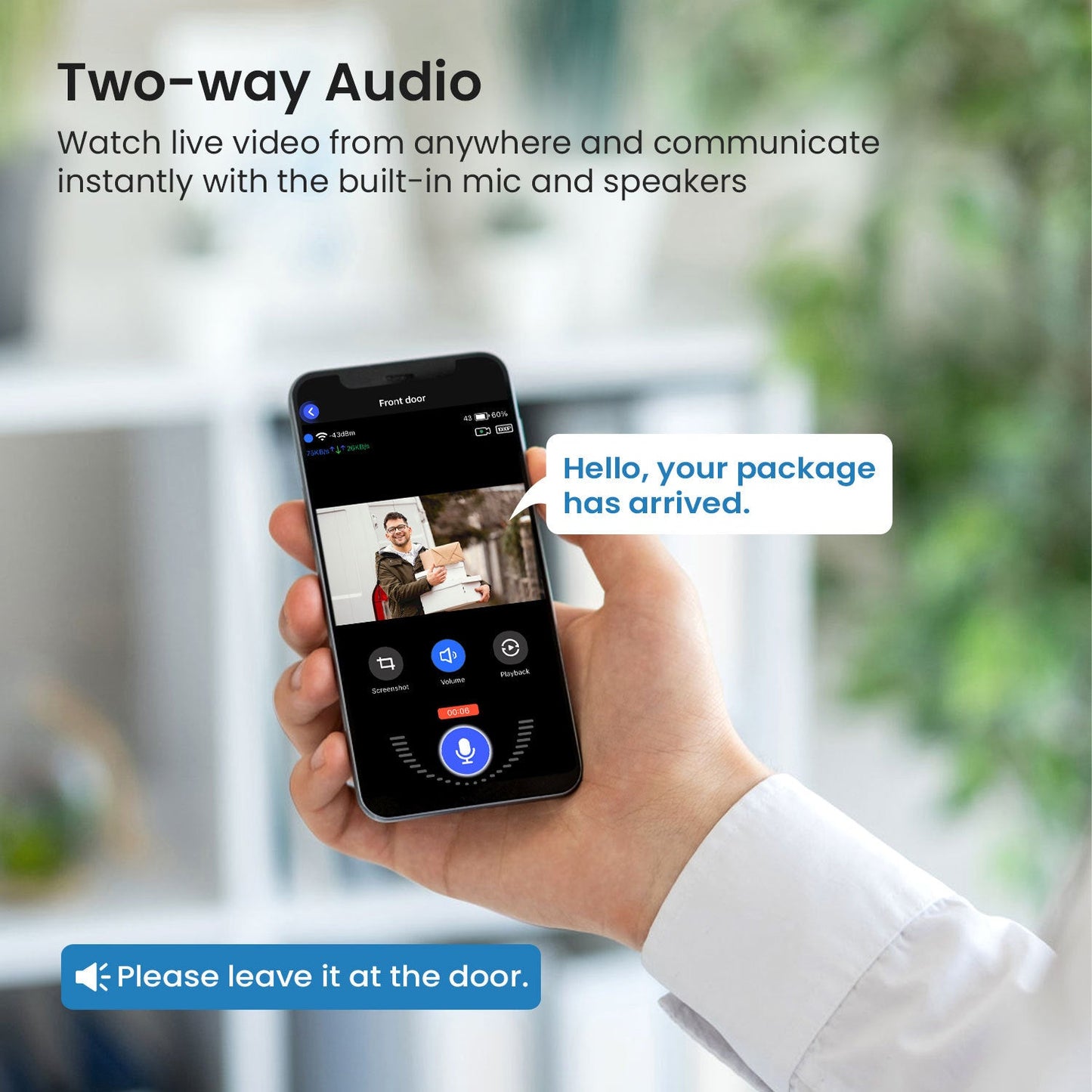 Saker 1080P Wireless Doorbell Video Camera