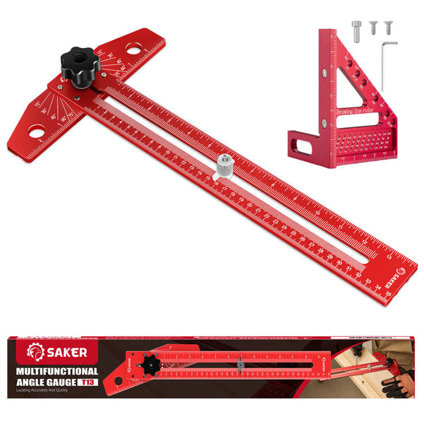 Sakerplus® Woodworking Scriber Marking Line Ruler