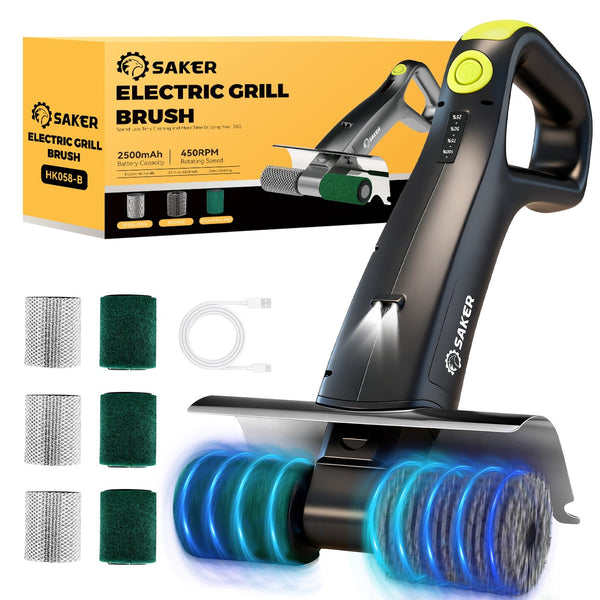 Sakerplus® Electric Grill Brush for Outdoor Grill