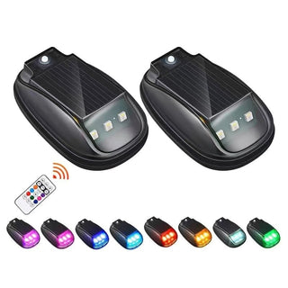 Sakerplus® Solar Car Roof RGB Strobe Light